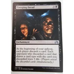 MTG Magic The Gathering Creeping Dread Enchantment Card 104/297 SOI Black - Image 1