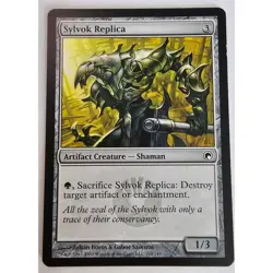 MTG Magic The Gathering Sylvok Replica Artifact Creature Shaman 3 Mana Rare Card - Image 1