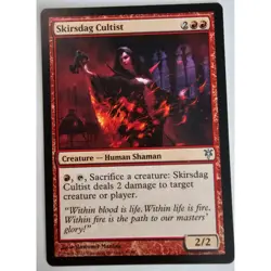 MTG Magic The Gathering Skirsdag Cultist Card Red Duel Decks Sorin Vs Tibalt - Image 1