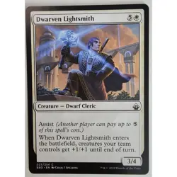MTG Magic The Gathering Dwarven Lightsmith Card White Battlebond 2018 - Image 1