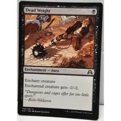 MTG Magic The Gathering Dead Weight Enchantment Aura Card 106/297 SOI Black - Image 1
