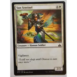 MTG Magic The Gathering Sun Sentinel Creature Human Soldier Card White RIX - Image 1