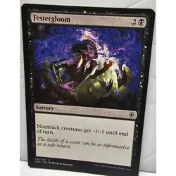 MTG Magic The Gathering Festergloom Sorcery Card 135/221 Black Conspiracy Take T - Image 1