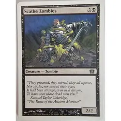 MTG Magic The Gathering Scathe Zombies 8th Edition 2003 Card Black Kev Walker - Image 1