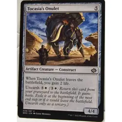 MTG Magic The Gathering Tocasias Onulet Artifact Creature Construct Card The Bro - Image 1