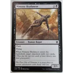 MTG Magic The Gathering Nimana Skydancer 117/280 ZNR Rare Black Card - Image 1