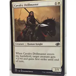 MTG Magic The Gathering Cavalry Drillmaster Creature Human Knight Card J22 White - Image 1