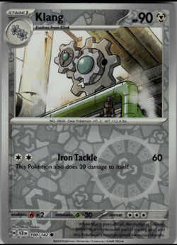 Pokemon - Klang - 100/142 - Reverse Holo - Stellar Crown - NM/M - NEW - Image 1