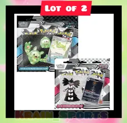 2) Pokemon *Black Bolt White Flare* Sticker Collections (6 Packs And Promos) NEW - Image 1