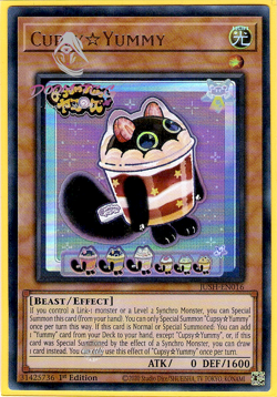 Yugioh! Cupsy☆Yummy JUSH-EN016 (UR) 1st Ed "Yummy Support" - Image 1