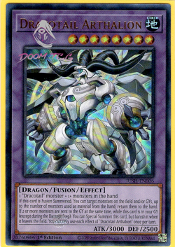 Yugioh! Dracotail Arthalion JUSH-EN006 (UR) 1st Ed "Dracotail Support" - Image 1