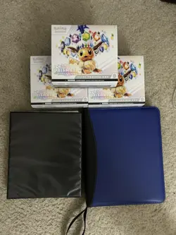 Pokemon TCG Card Lot Of 800+ Cards - 2 Binders - BB/WF Poster - 3 Prismatic ETB - Image 1