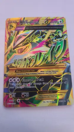 Pokemon TCG Ancient Origins Mega M Rayquaza EX Card 98/98 Shiny Full Art - Image 1