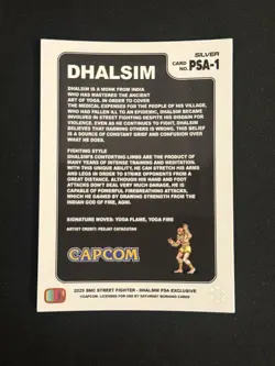 Dhalsim (Silver) Street Fighter 2 Champion Edition PSA Promo Card - Image 2