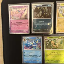 Eeveelutions Prismatic Evolutions Holo Pokemon Card Bundle (7) - NM+ Pack Fresh - Image 2