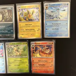 Eeveelutions Prismatic Evolutions Holo Pokemon Card Bundle (7) - NM+ Pack Fresh - Image 3