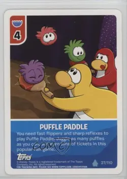 2010 Club Penguin Trading Card Game - Card-Jitsu Water Puffle Paddle #27 2p7 - Image 1