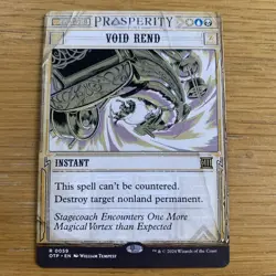 MTG Void Rend Magic The Gathering OTJ Breaking News Rare Card Near Mint - Image 1