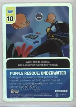 2010 Trading Card Game - Card-Jitsu Water Puffle Rescue: Underwater #93 2p7 - Image 1