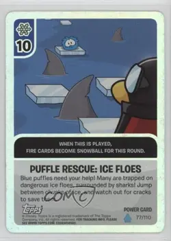 2010 Trading Card Game - Card-Jitsu Water Puffle Rescue: Ice Floes #77 2p7 - Image 1