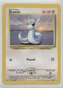 Dratini 1999-2000 Printing Pokemon Base Set #26 1999 10cj - Image 1