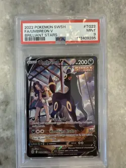 PSA 9 Pokemon Umbreon V TG22/TG30 Brilliant Stars Trainer Gallery Full Art - Image 1