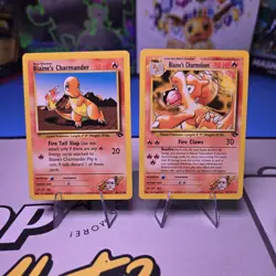 Pokemon Gym Heroes/Gym Challenge Blaines Charmander. Blaine's Charmeleon - Image 1