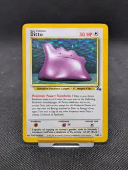 Ditto 3/62 Fossil Set Holo Rare Pokemon WOTC LP EXCELLENT - Image 1