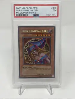 Yugioh PSA 7 NM Dark Magician Girl MFC-000 Secret Rare Unlimited 2003 - Image 1