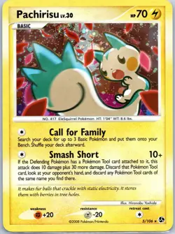 Pachirisu Holo 5/106 Great Encounters Pokemon Card - Image 1