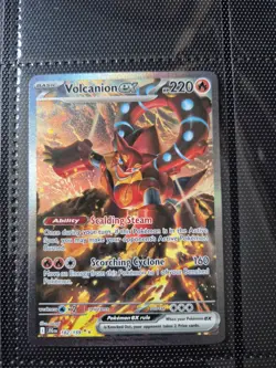 Pokemon TCG S&V Journey Together Volcanion EX Card 182/159 Sir/Nm Condition - Image 1