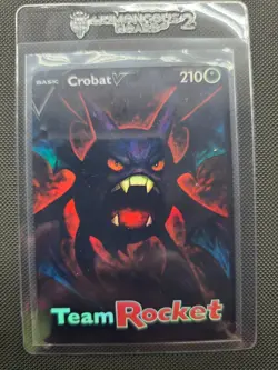 CUSTOMmade madeTOorder full art holo pokemon card PTL793 Rocket's Crobat - Image 1