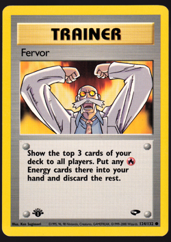 Fervor 1st Edition 124/132 Gym Challenge Pokemon TCG Card NM - Image 1