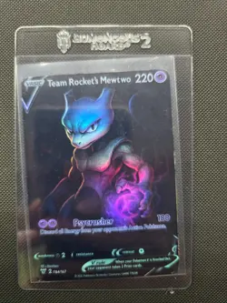 CUSTOMmade madeTOorder full art holo pokemon card PTL796 Rocket's Mewtwo - Image 1