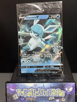 Pokemon Card Glaceon V 040/203 Ultra Rare Snowflake Stamp Holiday Promo SEALED - Image 1