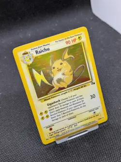 Pokemon Card Raichu 14/62 Fossil Set Rare Holo WOTC LP EXCELLENT - Image 2