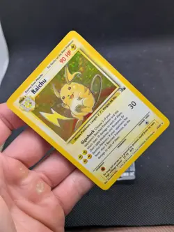 Pokemon Card Raichu 14/62 Fossil Set Rare Holo WOTC LP EXCELLENT - Image 4