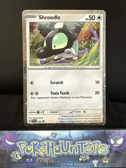 Pokemon Card Shroodle SVP099 Black Star Promo Cosmos Holo Rare NM - Image 1