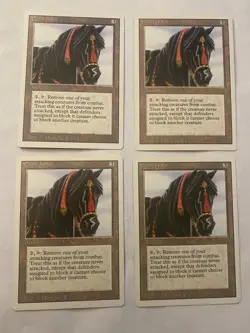 Magic the Gathering MTG - 4x Ebony Horse Revised NM/LP - Image 1