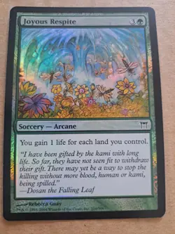 MTG FOIL Joyous Respite - Champions of Kamigawa #216 - Image 1