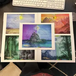 MTG Guru Land Art Prints by Terese Nielsen - Set of 5 Signed Reproductions - Image 1