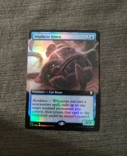 MTG Displacer Kitten (Extended Art) Battle for Baldur's Gate FOIL free shipping - Image 2