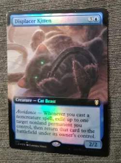 MTG Displacer Kitten (Extended Art) Battle for Baldur's Gate FOIL free shipping - Image 3