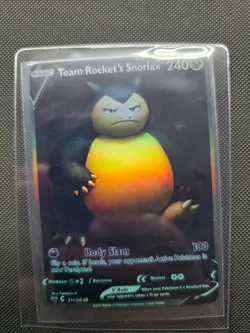 CUSTOMmade madeTOorder full art holo pokemon card PTL787 Rocket's Snorlax - Image 1