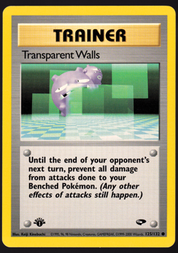 Transparent Walls 1st Edition 125/132 Gym Challenge Pokemon TCG Card NM - Image 1