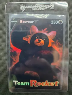 CUSTOMmade madeTOorder full art holo pokemon card PTL789 Rocket's Bewear - Image 1