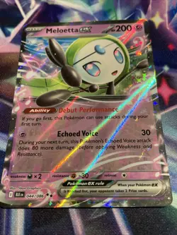 Pokemon TCG Meloetta ex 044/086 Holo Double Rare Black Bolt NM/M - Image 2