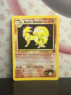 Pokemon TCG Brock's Ninetales 3/132 Gym Challenge Holo Vintage WOTC 1999 LP - Image 1