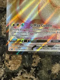 2021 Pokemon #SWSH087 Eevee VMAX Shining Fates Black Star Promo Mint - Image 2