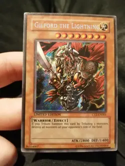 Yugioh Gilford the Lightning CT2-EN001 Secret Rare Promo - Image 1